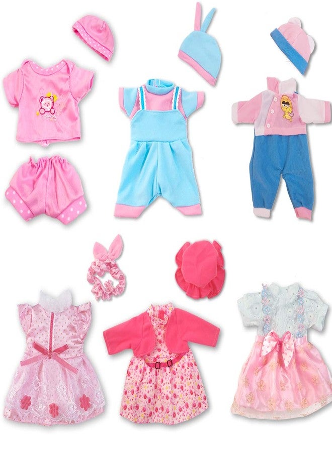 ARTST Doll Clothes,12 inch Baby Doll Clothes[6 Sets](Include 4 Hats + 1 Bowknot ) for 10/11/12 inch Baby - Image 1